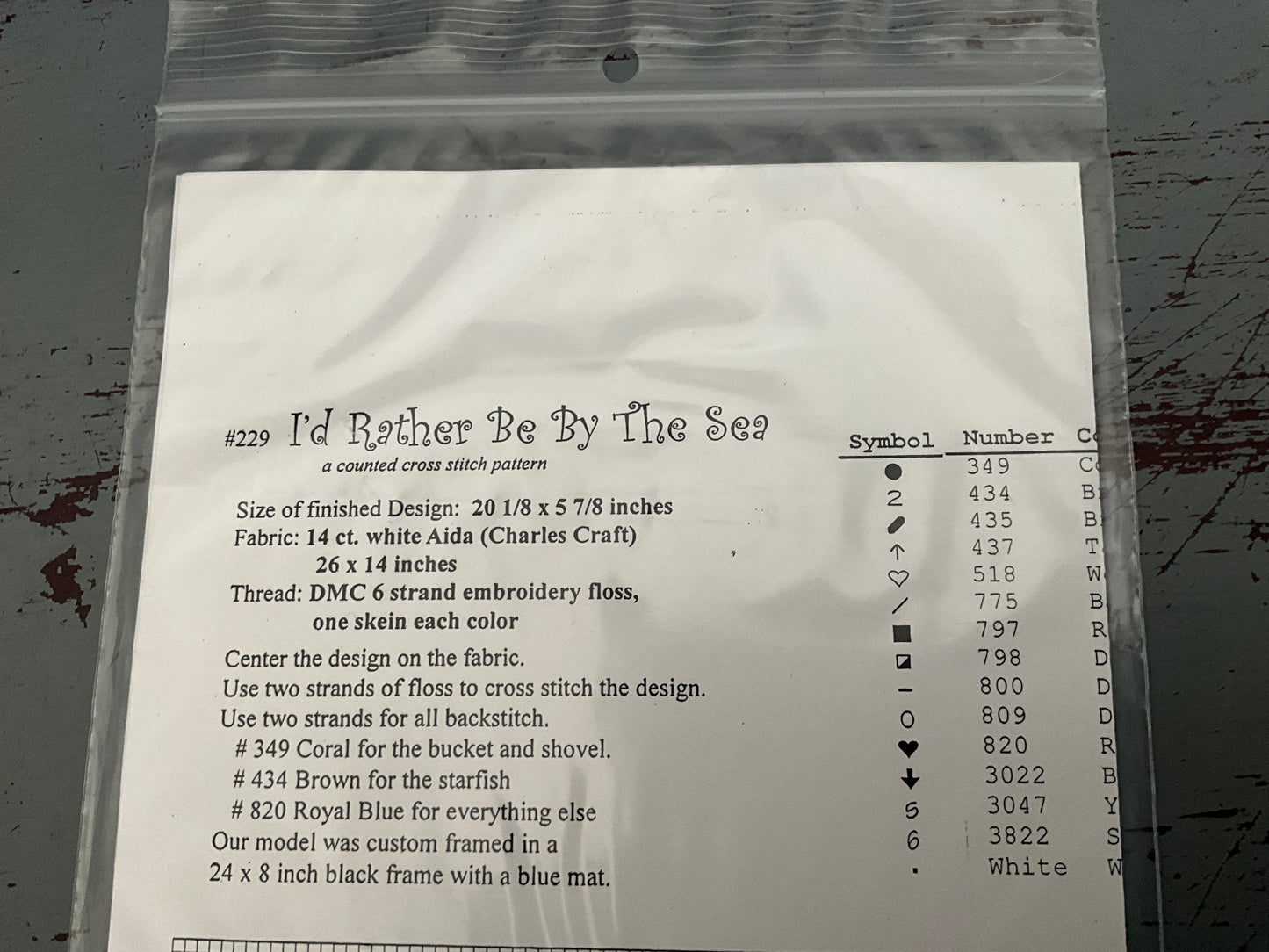 Ursula Michaels Designs I’d Rather Be By The Sea cross stitch chart