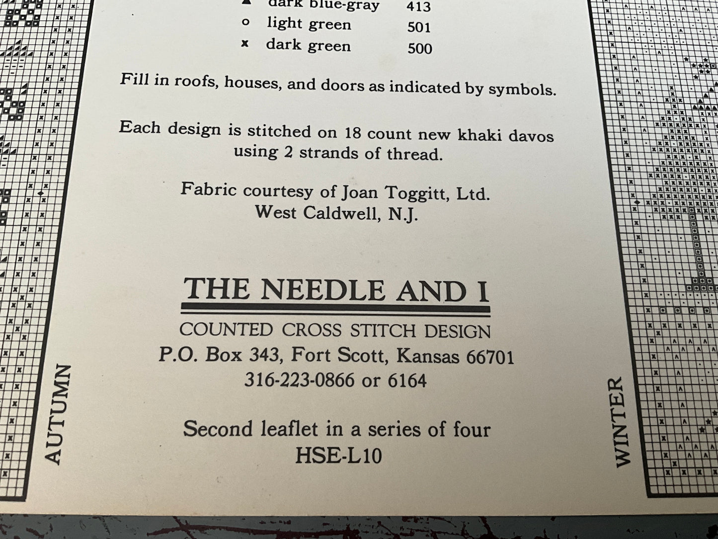 The Needle and I choice cross stitch charts see pictures and variations