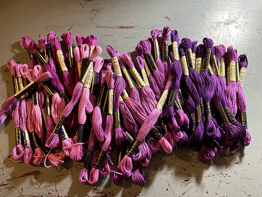 Anchor Thread Purple bargain lot of 79 skeins see pictures and description
