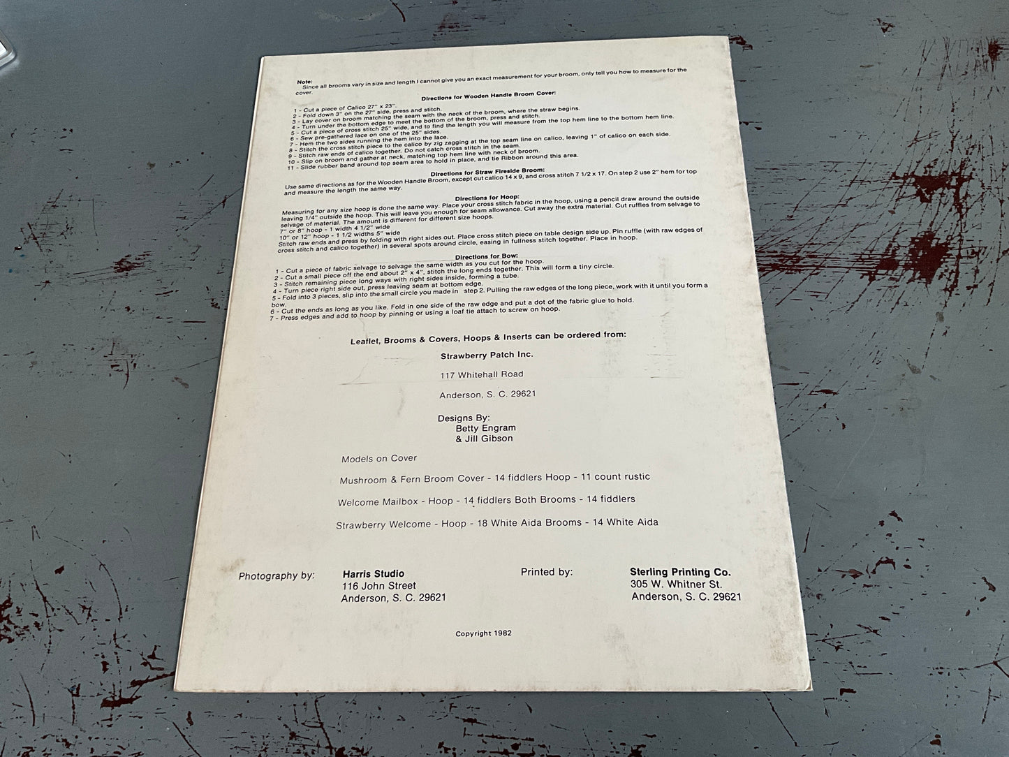 Strawberry Patch Brooms, Baskets, & Hoops Leaflet No. 2 counted cross stitch chart