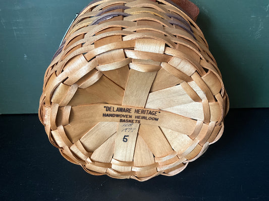 Delaware State Fair 1987 Collectors Basket 1st Edition Delaware Heritage Handwoven Heirloom Baskets 5 Commemorative Keepsake