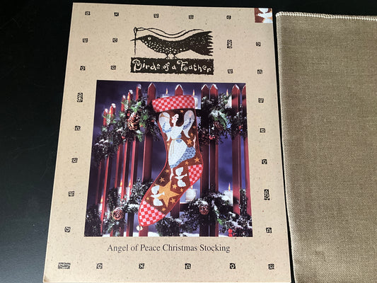 Birds of a Feather Angel of Peace Christmas Stocking cross stitch chart with Sparrow 28 count 30”x22” fabric(discontinued)included!