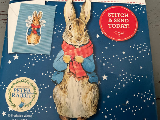 Cross Stitching Peter Rabbit card kit stitch & send today cross stitch card kit