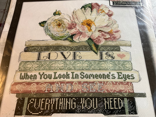 Design Works Love Is Books 2979 counted cross stitch kit