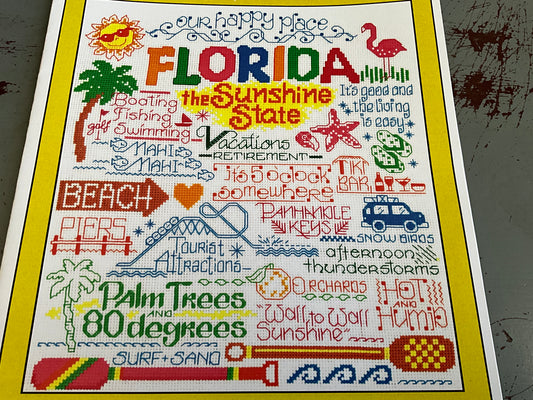 Imaginations Let’s Visit Florida counted cross stitch chart