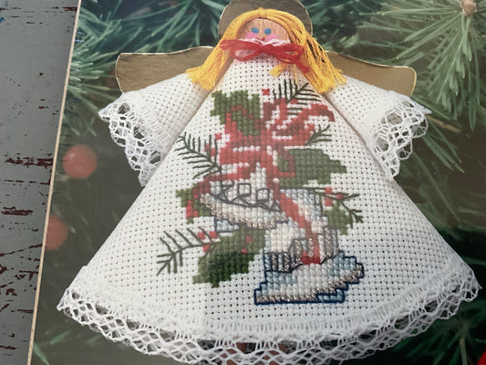 Designs for the Needle Angel Silver Bells 1442 counted cross stitch kit