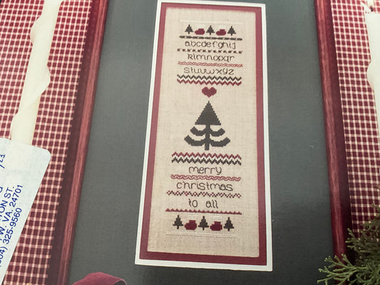 The Sweetheart Tree Christmas Band Sampler sv-cc9 counted cross stitch chart