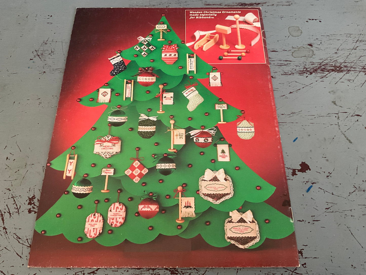 The Finnish Line Ribband Linda Dennis Christmas Ornament Collection ribbon to cross stitch