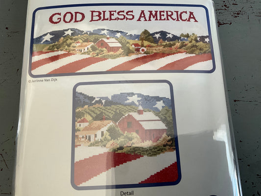 Janlynn God Bless America cross stitch kit 997-1904