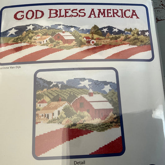 Janlynn God Bless America cross stitch kit 997-1904