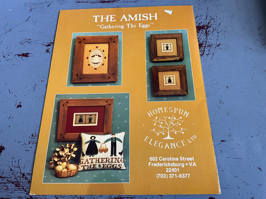 Homespun Elegance The Amish Gathering The Eggs counted cross stitch chart