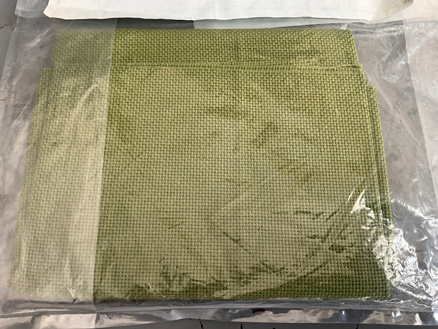 Davos 18 count green 18 inch square needlecraft fabric