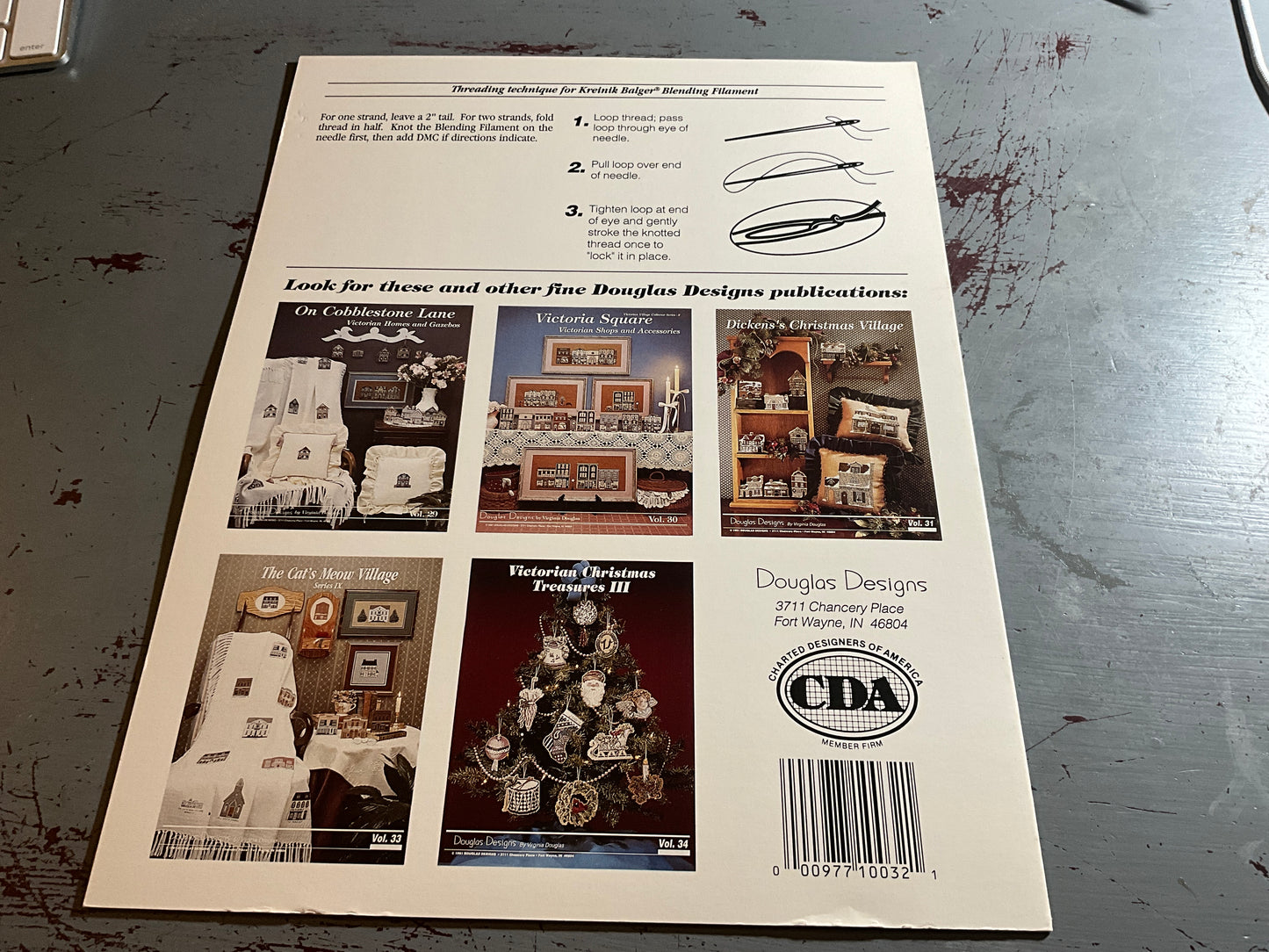 Douglas Designs Victorian Christmas Angel counted cross stitch chart