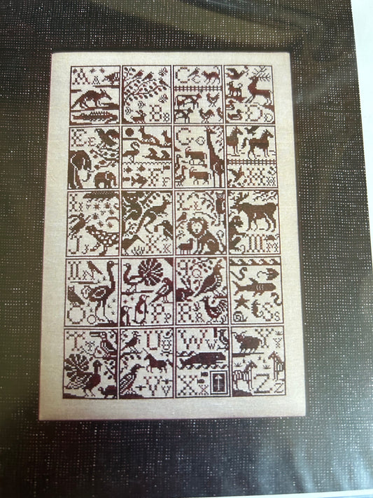 Blue Ribbon Designs Alphabet Zoo cross stitcgh chart