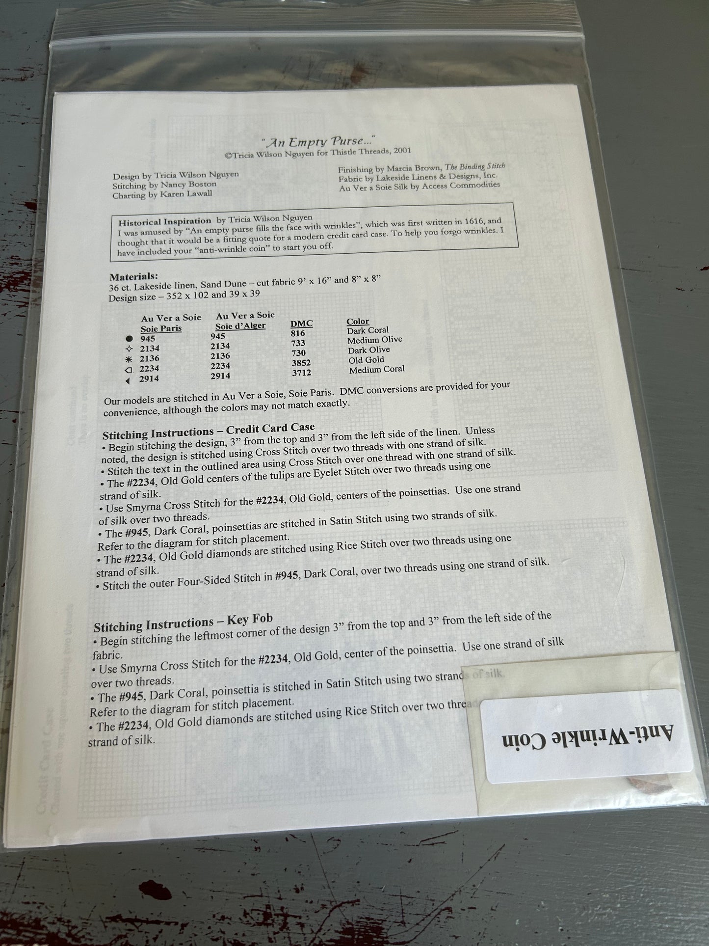 Thistle Threads Accessories For Your Purse cross stitch chart