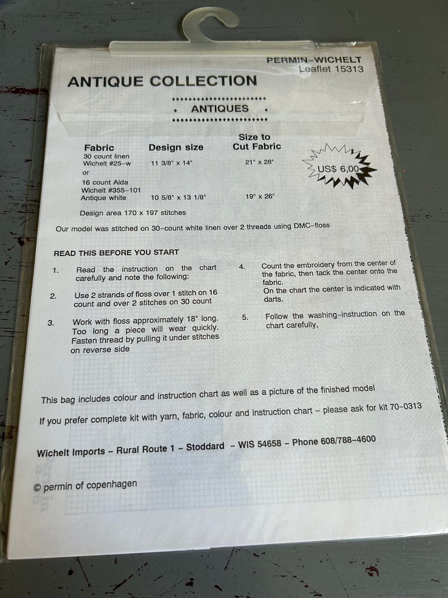 permin of copenhagen Antique Collection cross stitch chart