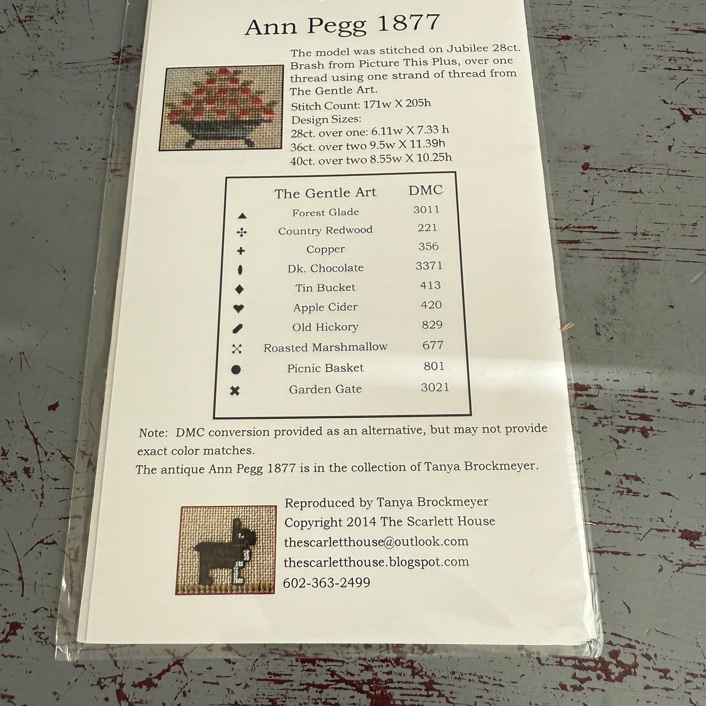 The Scarlett House Ann Pegg 1877 counted cross stitch chart