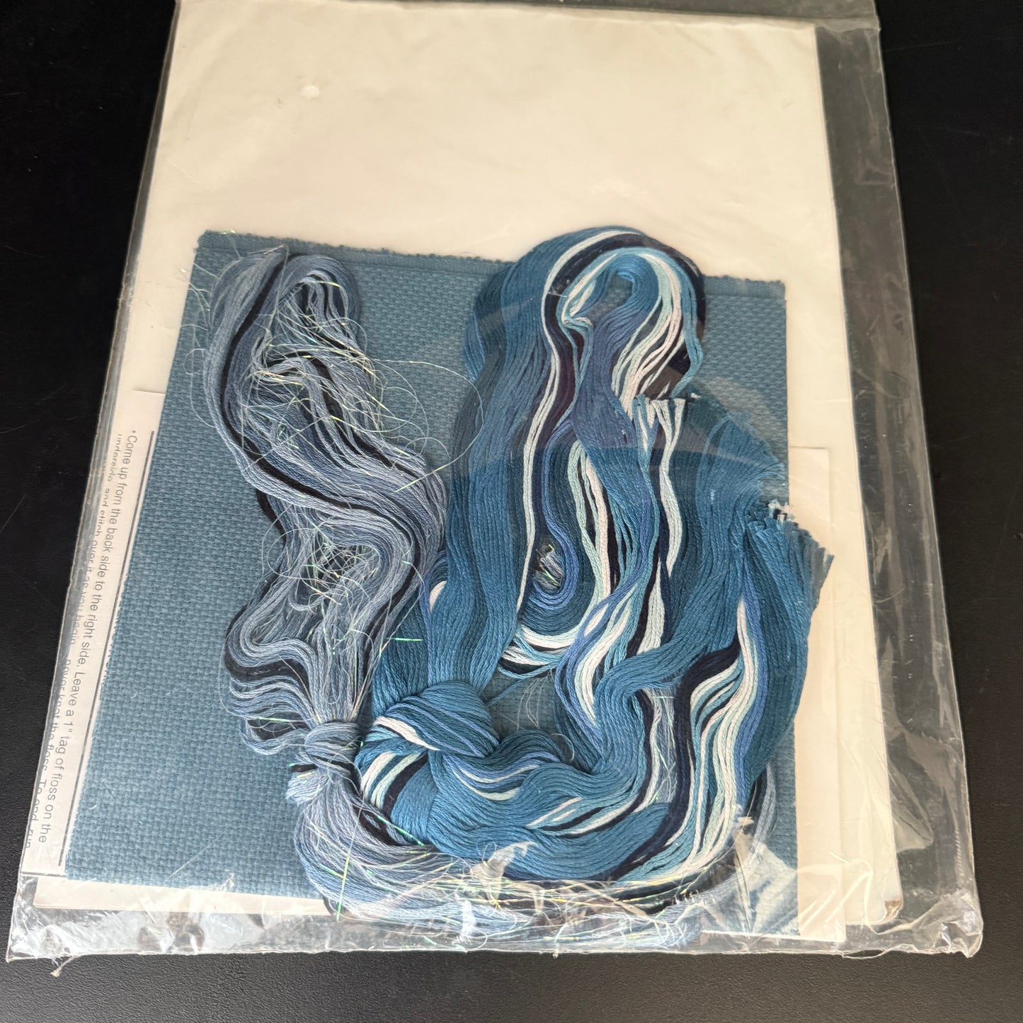 candamar Designs Friends Picture 51061 cross stitch kit on 14 count Williamsburg Blue AIDA