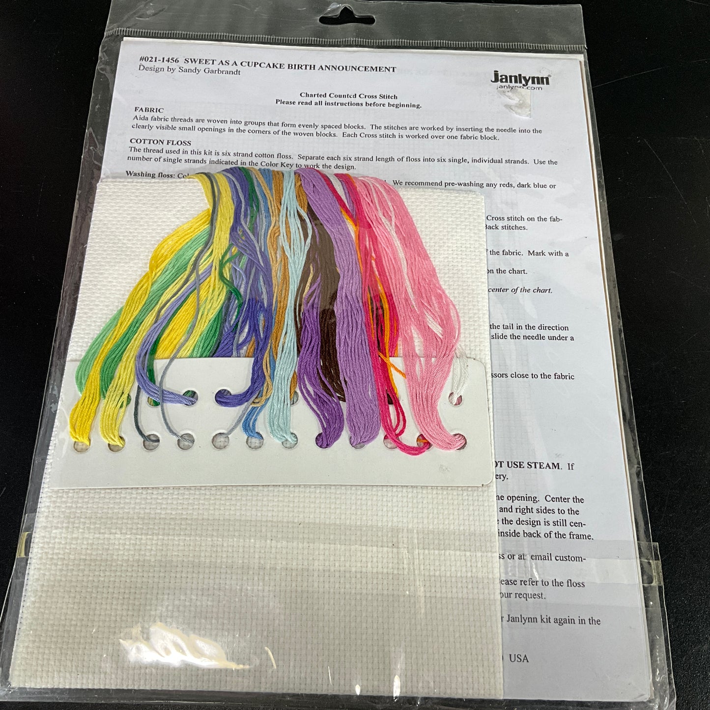 Janlynn Baby Sweet AS A Cupcake Birth Announcement 021-1456 vintage 2013 counted cross stitch kit*