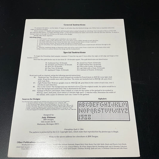 JBW Designs choice vintage counted cross stitch charts see pictures and variations*