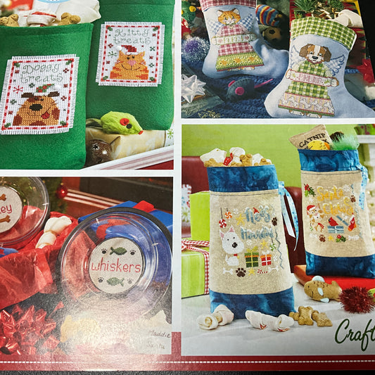 Craftways Cute Christmas Pets 2018 counted cross stitch chart 13 patterns