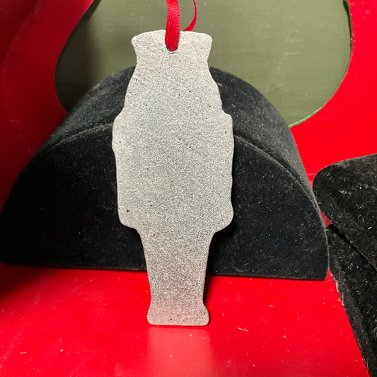 Precious pewter nutcracker soldier vintage ornament 3.75 inch tall