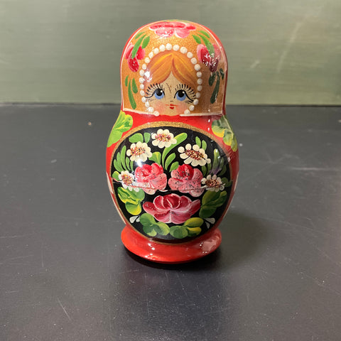 Matryoshka choice stack of 5 hand painted wooden nesting dolls vintage collectible art doll figurines see pictures and variations*