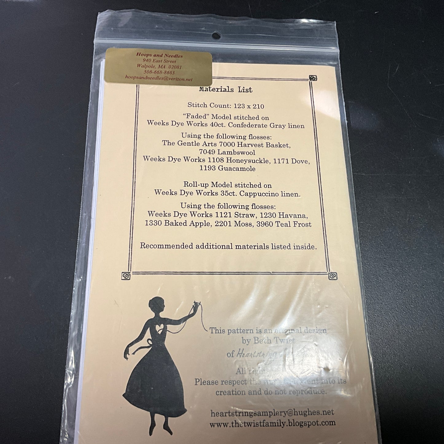 Heartstring Samplery Church Doll Sampler Roll pattern