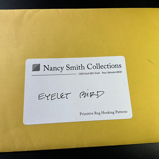 Nancy Smith CollectionsEyelet Bird rug hooking pattern 6.5 x 5.25