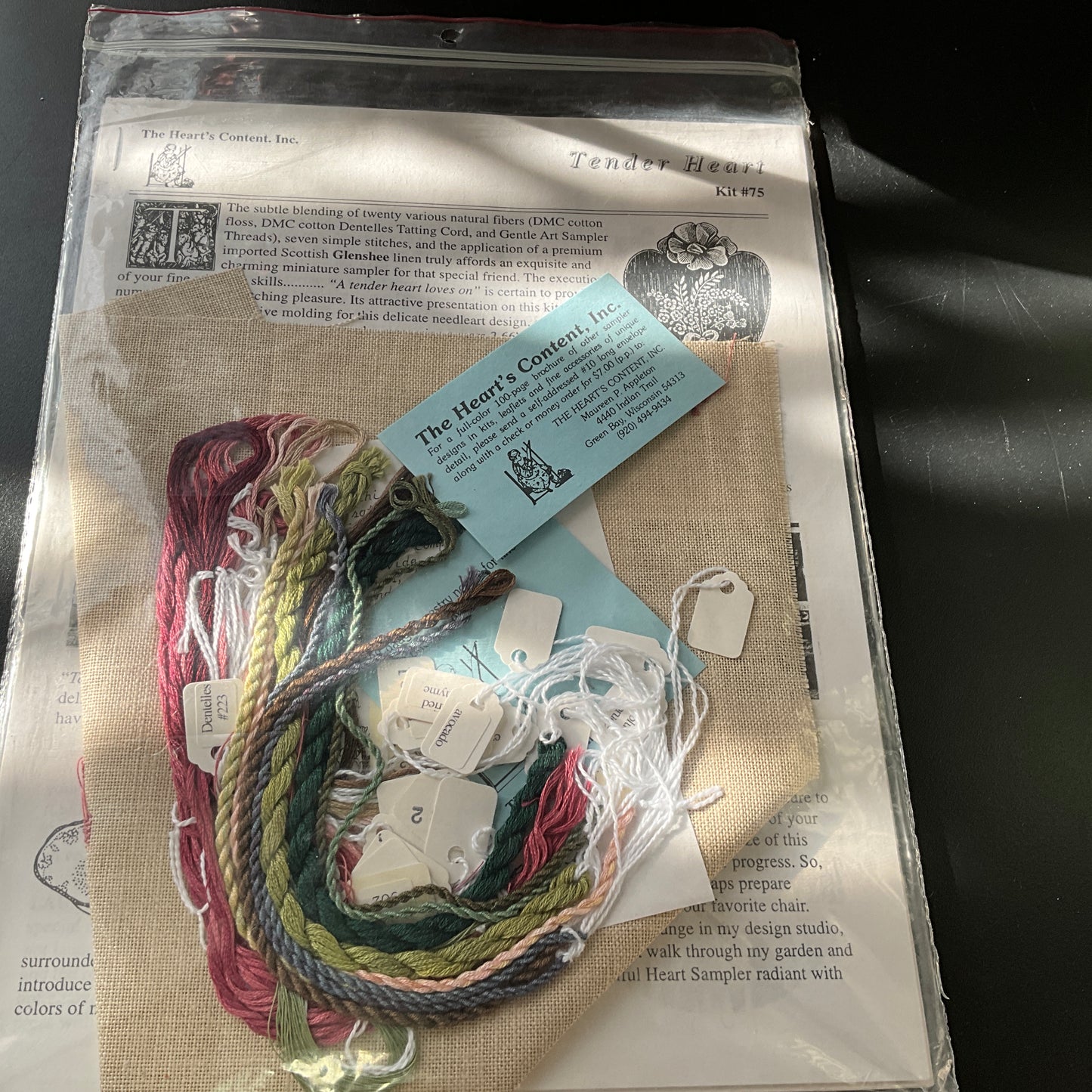 The Heart's Content Tender Heart #75 cross stitch kit