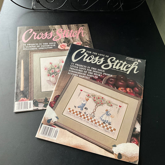 For the Love of Cross Stitch lot of 6 Leisure Arts cross stitch magazines see pictures and description*
