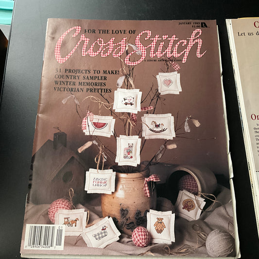 Variety vintage lot of 8 cross stitch magazines see pictures and description*