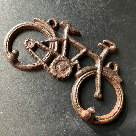 I want to ride my bicycle cast iron wall hanging key rack restoration home decor hardware
