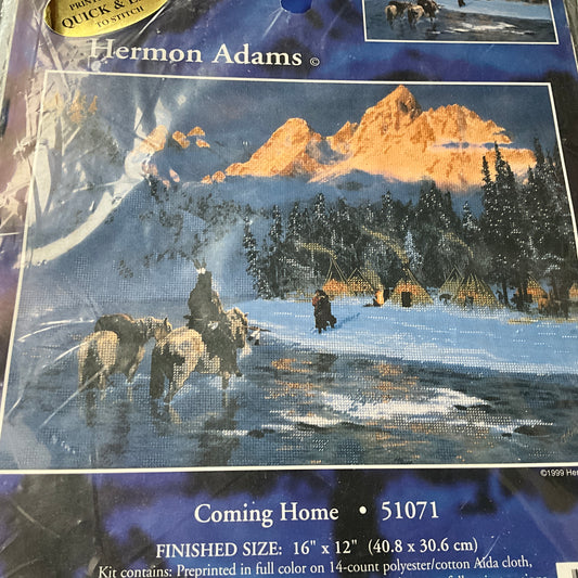 Candamar Designs Coming Home; Herman Adams 51071 vintage 1999 Embellished Cross Stitch kit*