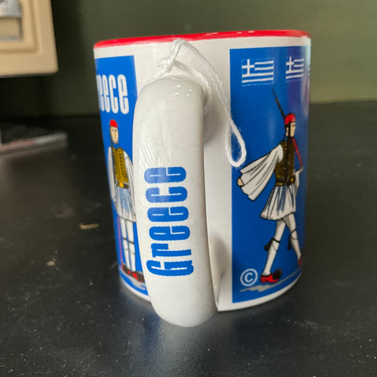 Ageanart Greece souvenir miniature mug depicting Grek Dancers