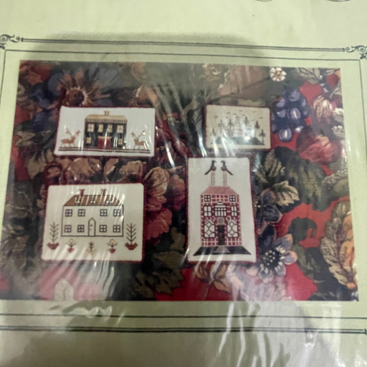 Handwork Sampler Ornaments II "Homes & Gardens" counted cross stitch chart