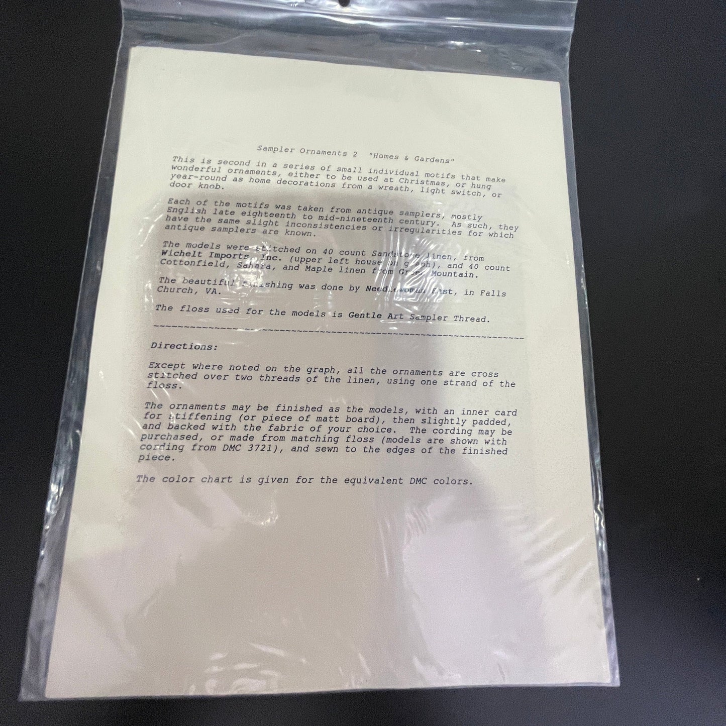 Handwork Sampler Ornaments II "Homes & Gardens" counted cross stitch chart