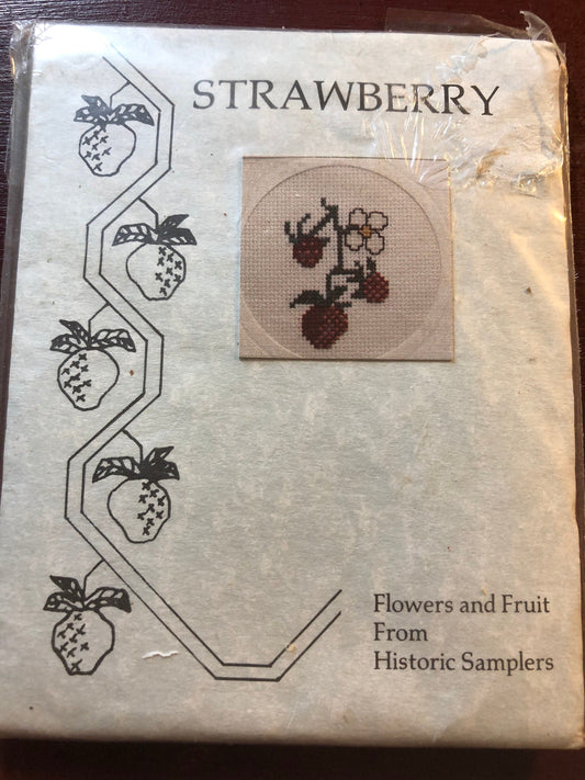 The Textile Heritage Collection, Strawberry, Made In Great Britain, Vintage Counted, Cross Stitch Kit, Card/Envelope