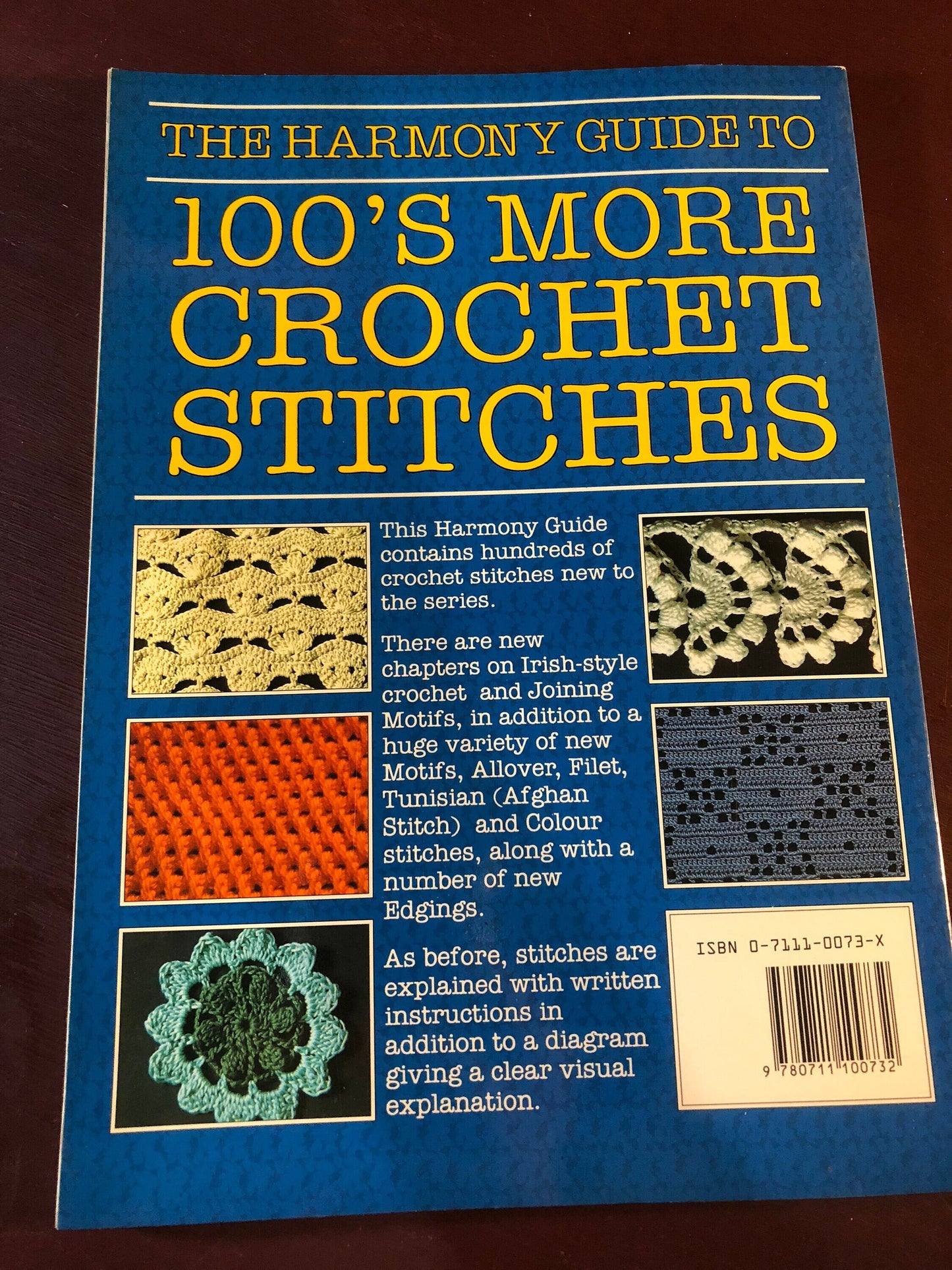 The Harmony Guide to 100's More Crochet Stitches, Vintage 1992 Crochet Pattern Book