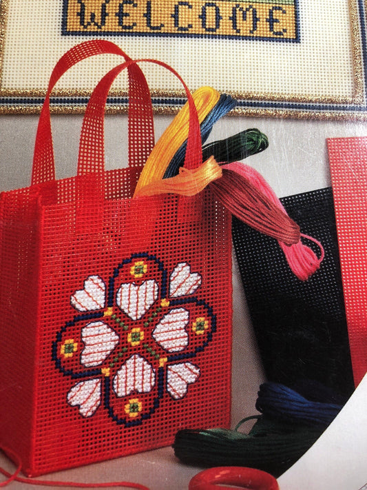 American School of Needlework Beginner's Guide to Perforated Plastic Cross stitch by Diane Davis and Kathy Wirth 3622 Vintage 1993 patterns