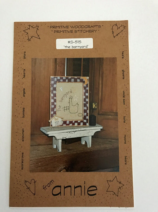 Primitive Stitchery "the barnyard" from annie pattern to stitch