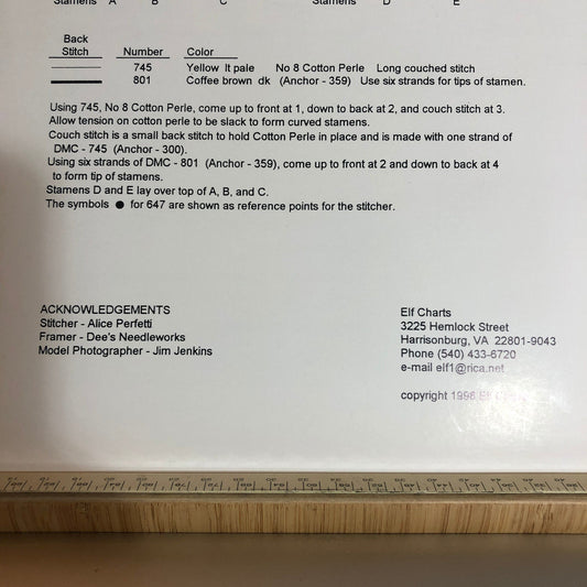 Elf Charts, Daylily, Pirate's Patch, Vintage 2000, Counted Cross Stitch Chart