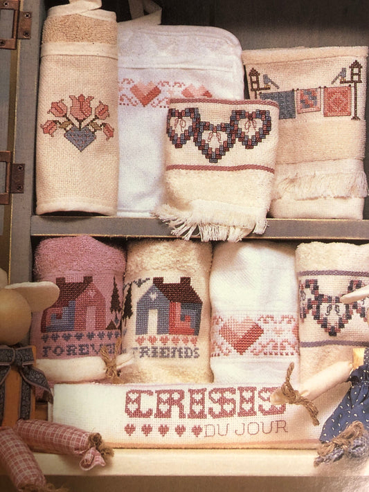 Cross N' Patch, Vintage, 1989, Cross 'N Patch, "The Linen Cupboard" slight crease in cover see pictures