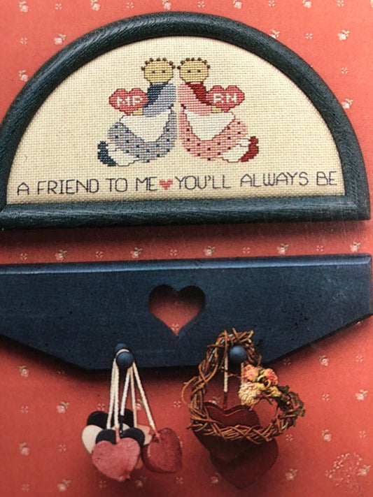 The Need'l Love Company, Loving Hearts, Designed by, Renee Nanneman, Vintage 1986, Counted Cross Stitch, Pattern Book