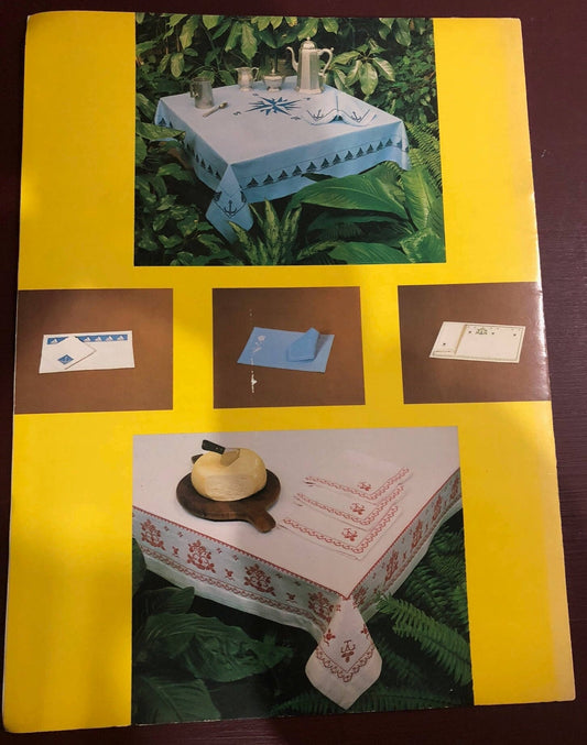 Leisure Arts Vintage 1978 Counted Cross Stitch for The Table, Leaflet 119