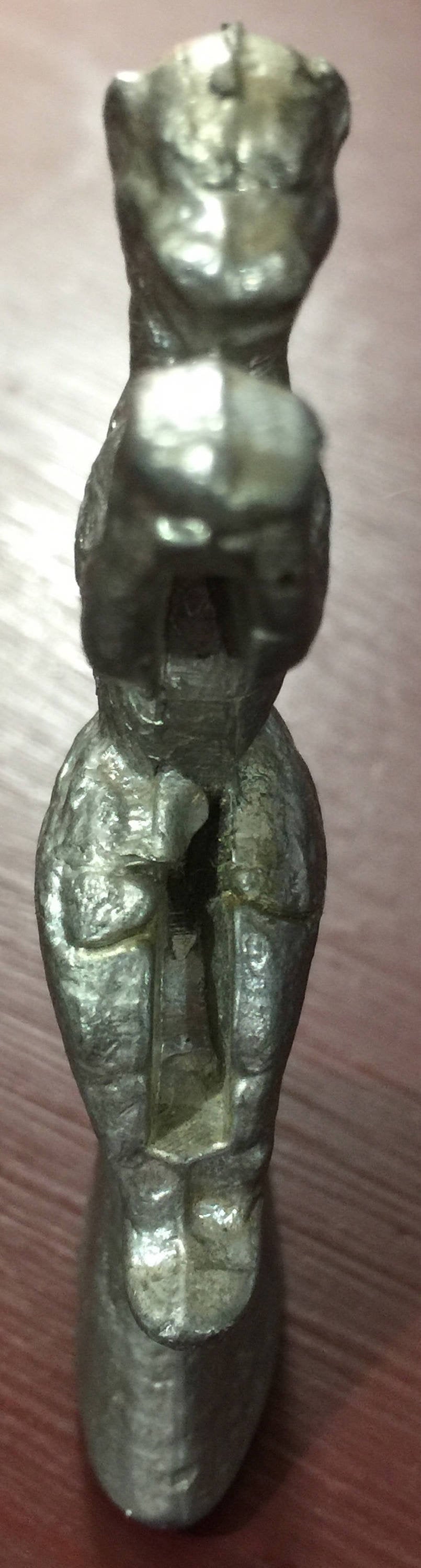 Lead Animal Figure on a pedestal, Vintage Collectible, really nice, 3" tall looks like a dog sitting and begging