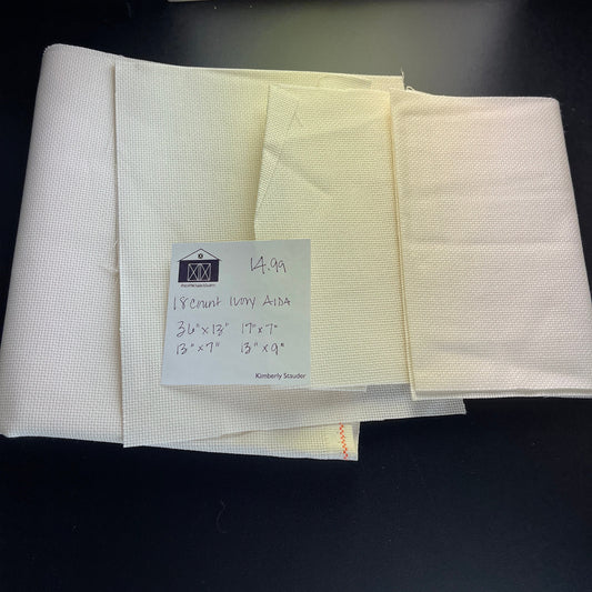 AIDA 18 Count Ivory See Pictures and Description For Details*