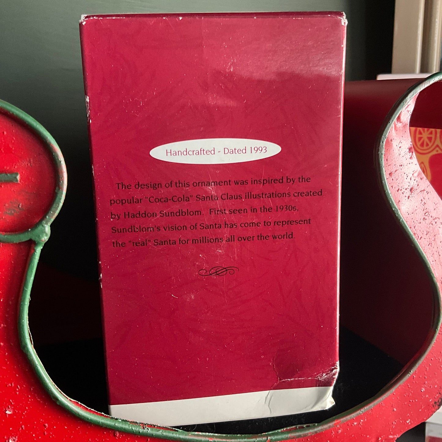 Hallmark Playful Pals Coca- Cola Dated 1993 Keepsake ornament QX574-2