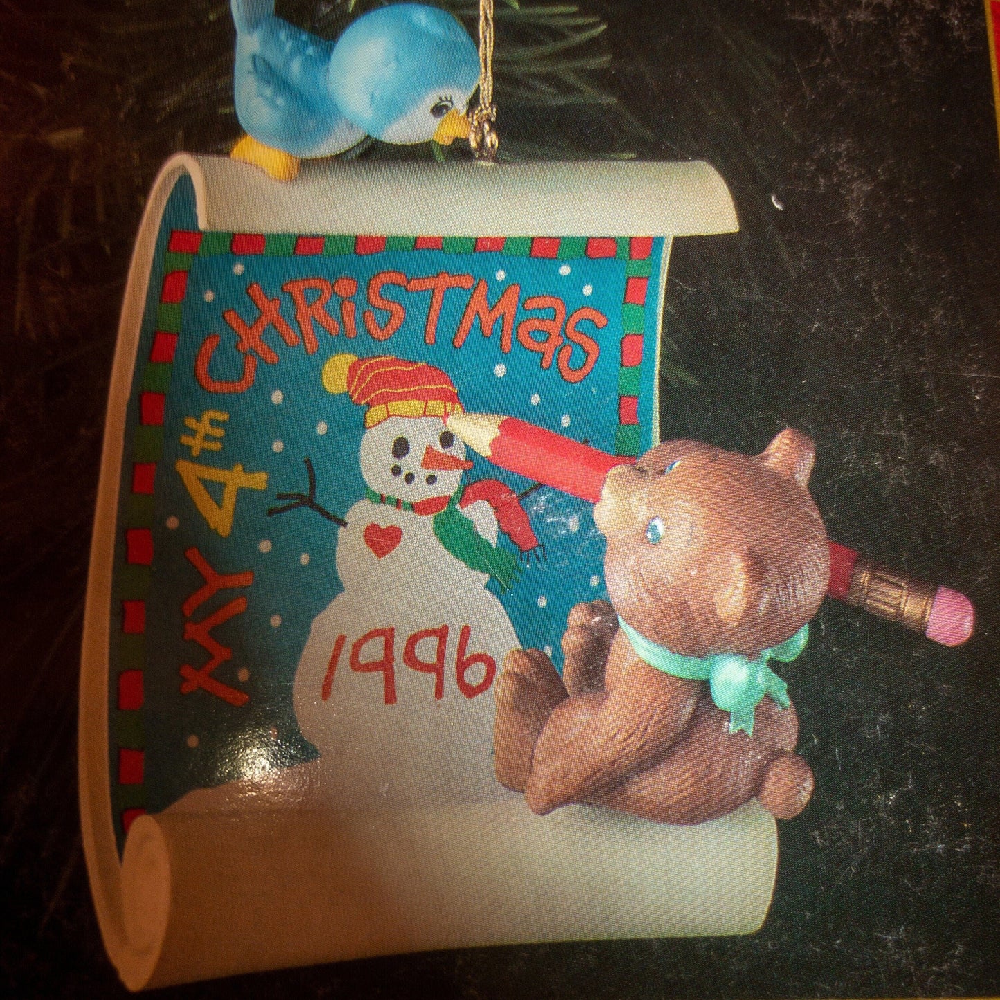 Carlton Cards, Child's Fourth Christmas, Dated 1996, Heirloom Collection Ornament