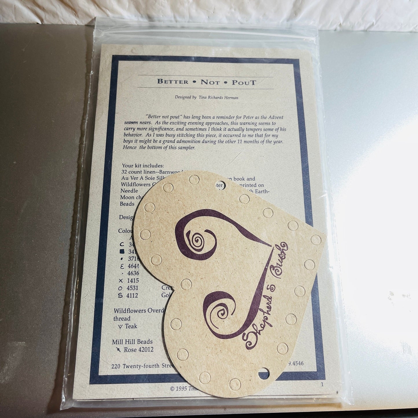 Shepherd's Bush, Better Not Pout, Vintage 1995, Counted Cross Stitch Chart*